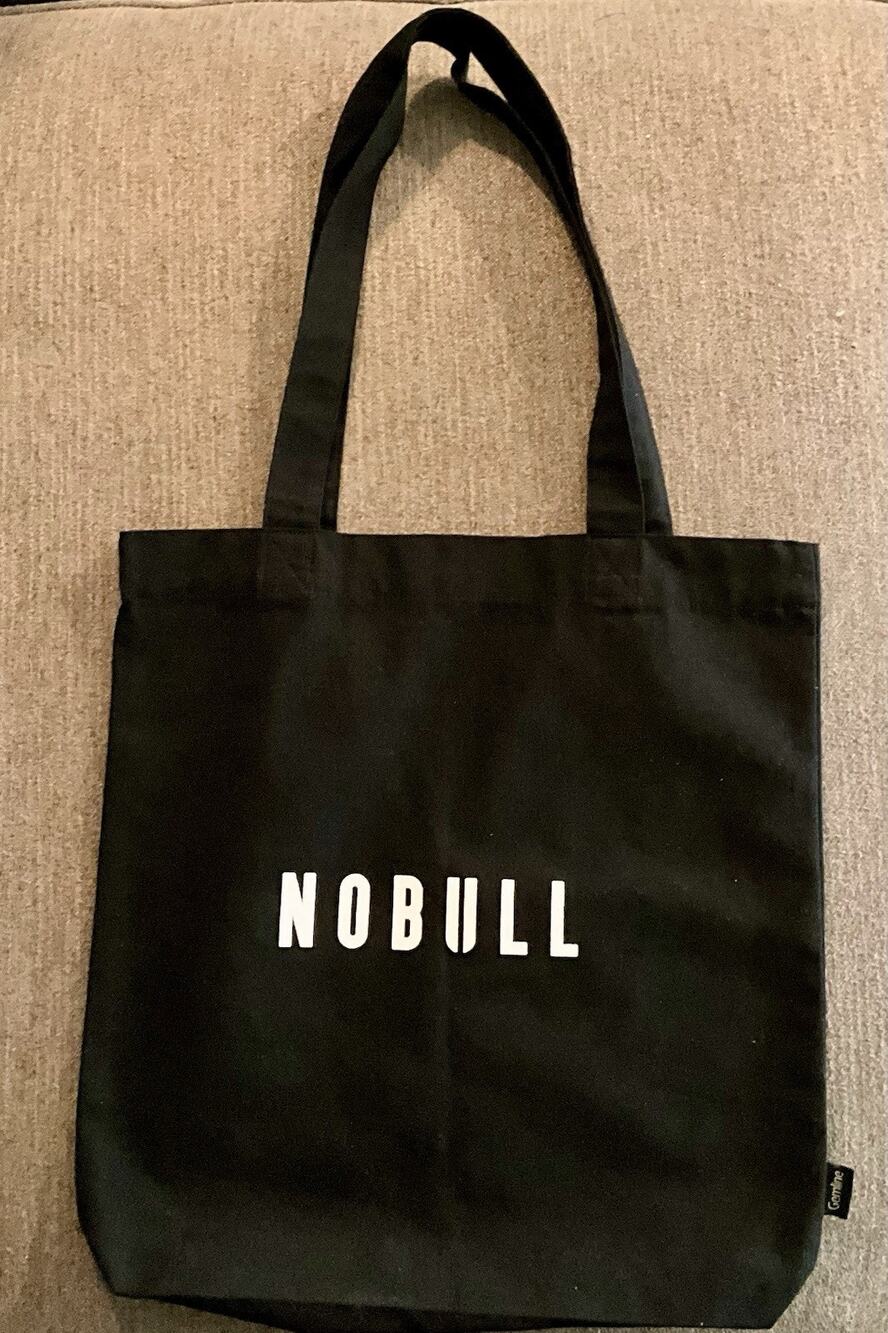 NOBULL Brand Tote Bag Large, Black, Gym Travel Shopping Tote Bag 14.5”x15” NWOT